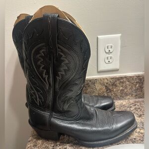 Ariat Black Leather Cowboy Boots 10.5
